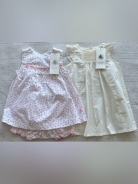 Petit Bateau NWT Dress Set | 2 Organic Cotton Summer Dresses